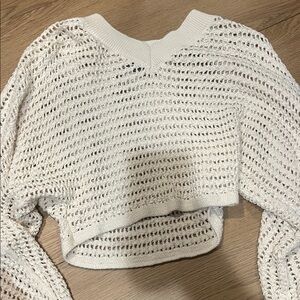 Wild Fable Cream Knit Crop Top